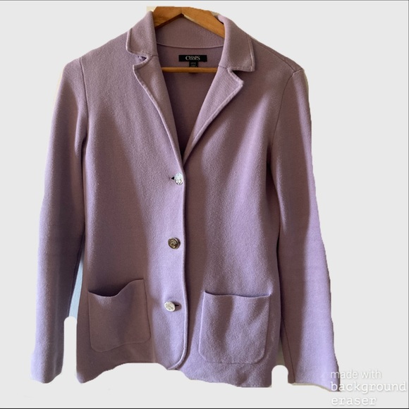 Chaps Knit Blazer - Picture 3 of 7